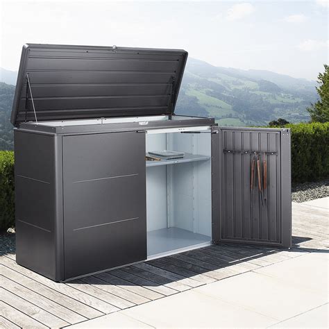 metal parts storage boxes|waterproof outdoor metal storage box.